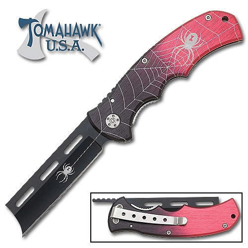 Tomahawk Wicked Red Razor Pocket Knife