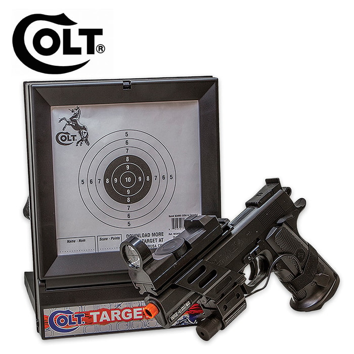 Colt MK IV Spring Pistol With Laser Black