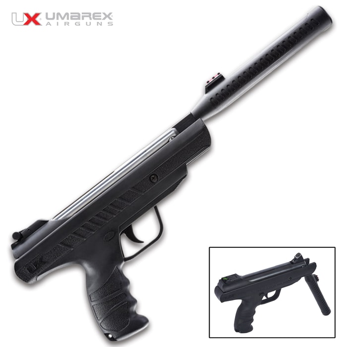 Nothing beats the speed and simplicity of the Umarex Trevox Break-Barrel Air Pistol, which is larger than most pellet pistols but can still be fired one-handed