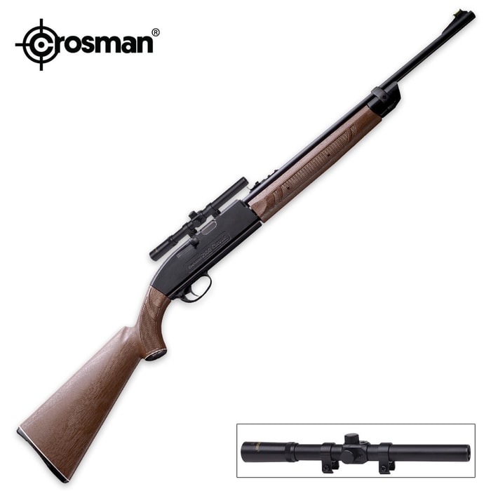2100 Classic Single Pump Air Rifle With 4x15 Scope - Brown And Black