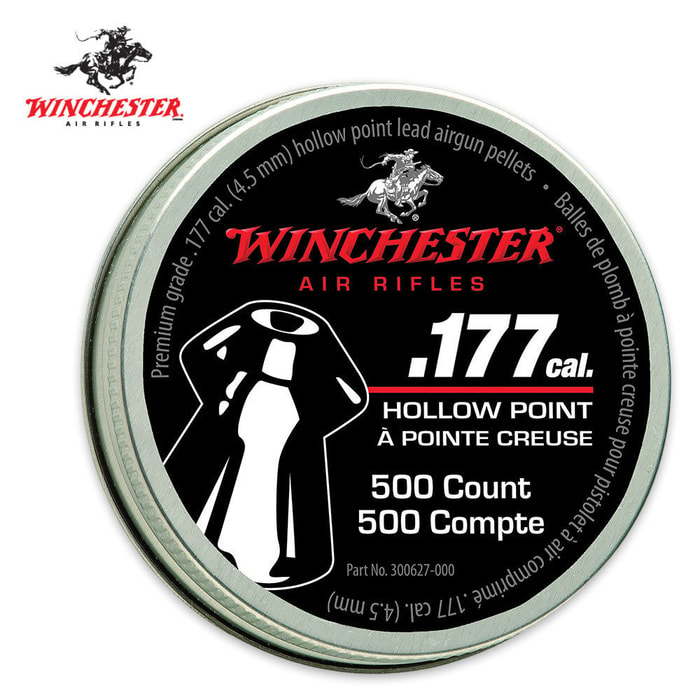 Winchester .177 Cal. Hollow Point Pellets 500 Tin