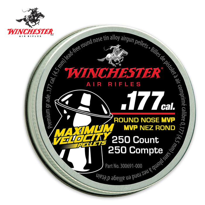 Winchester .177 Cal. Maximum Velocity Pellet 250 Tin