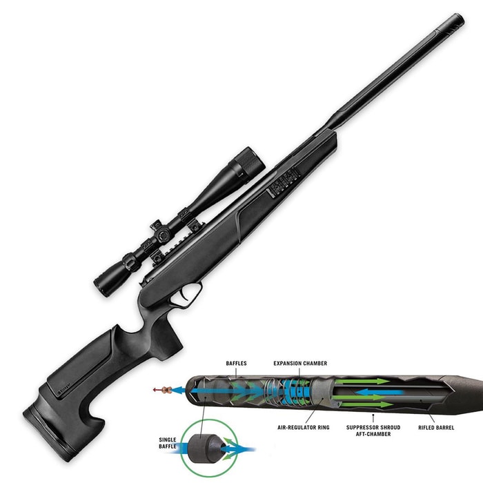 Stoeger .177 Air Rifle ATAC Suppressor With Reticle Scope - Pellet