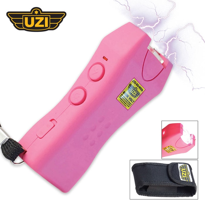 UZI 950,000 Volt Micro Companion Rechargeable Stun Gun Pink