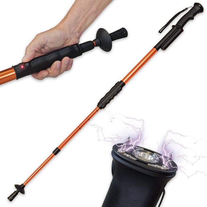 Hike N Strike Hiking Staff Stun Gun Flashlight Walking Cane