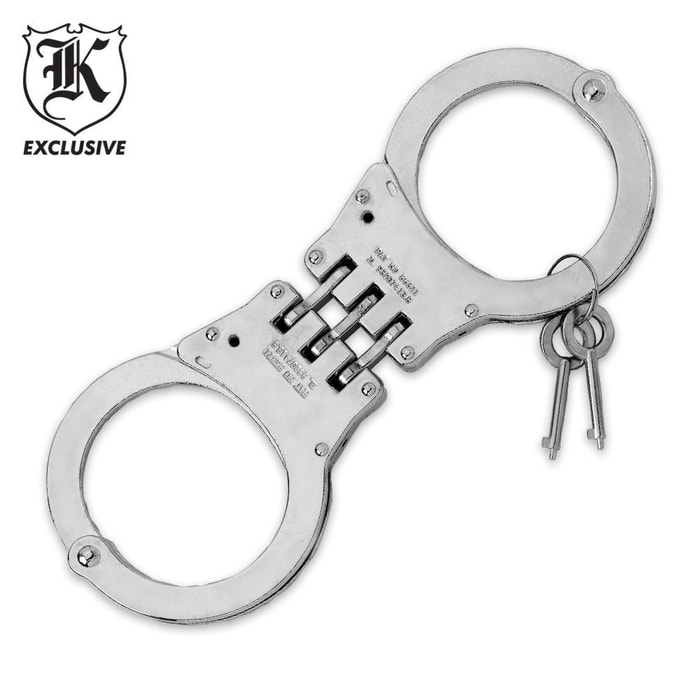 Law Enforcement Grade Hinged Steel Handcuffs