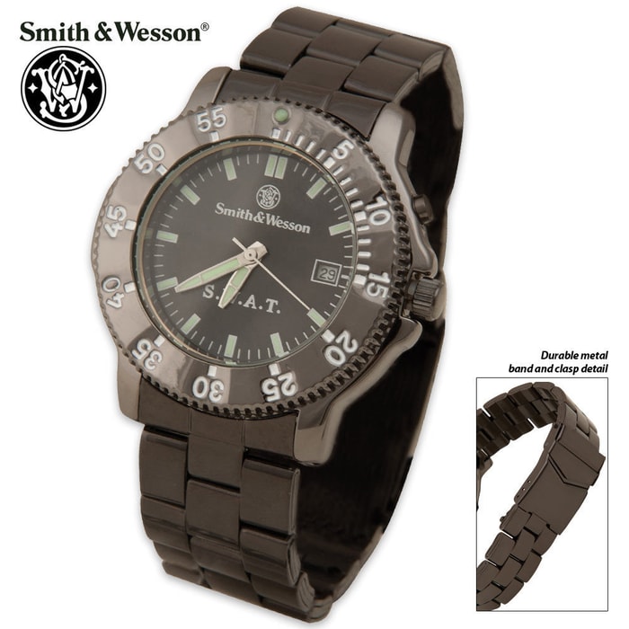 Smith & Wesson SWAT Tactical Watch with Metal Band