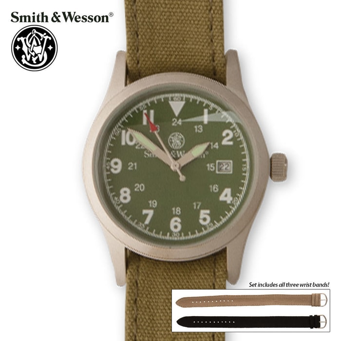 Smith & Wesson Military Watch OD Face Three Bands