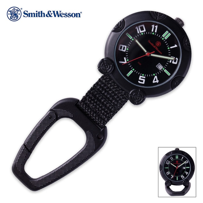 Smith & Wesson Black Pocket Watch