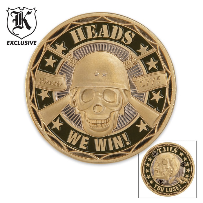 Head I Win, Tails You Lose Military Challenge Coin