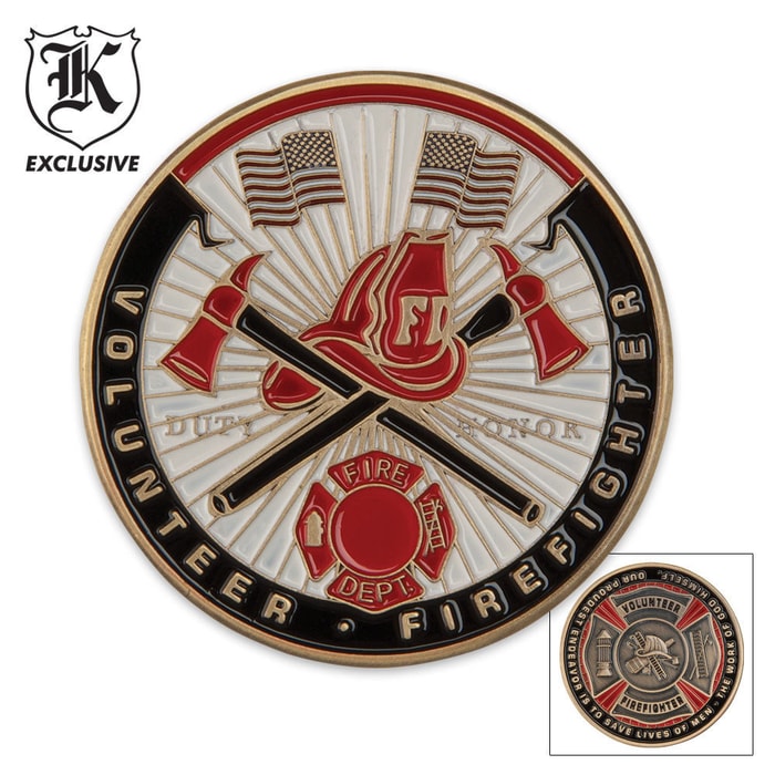 Volunteer Firefighter Challenge Collectible Coin