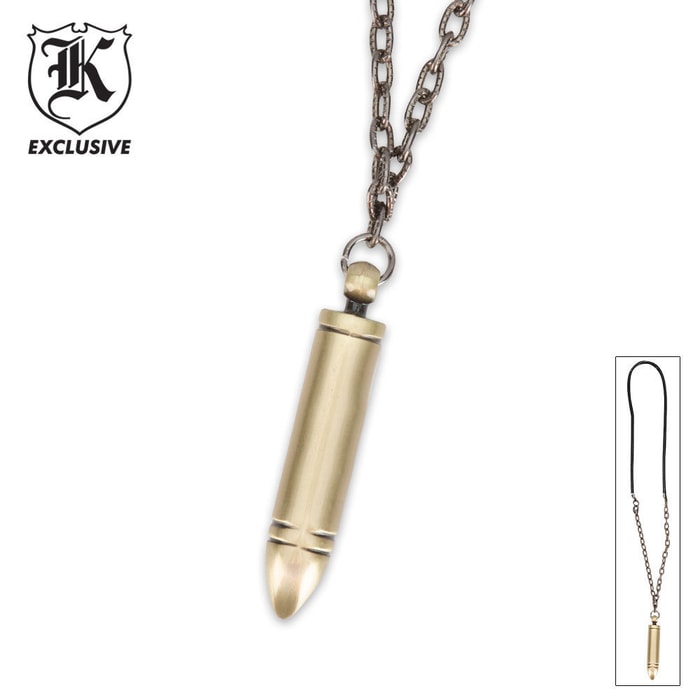 Brass Bullet Necklace