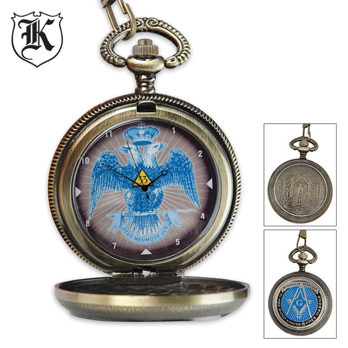 Masonic Double-Headed Eagle Pocket Watch 