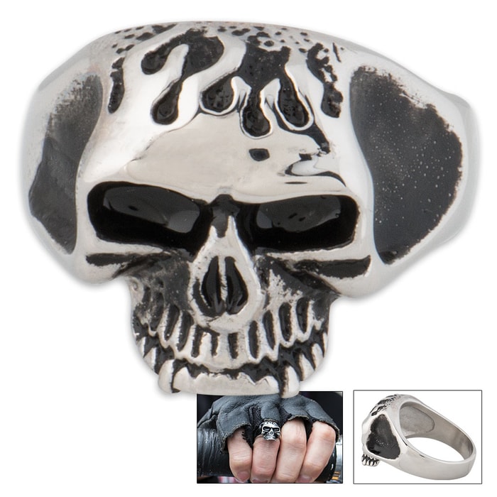 Skull Face Skull Ring