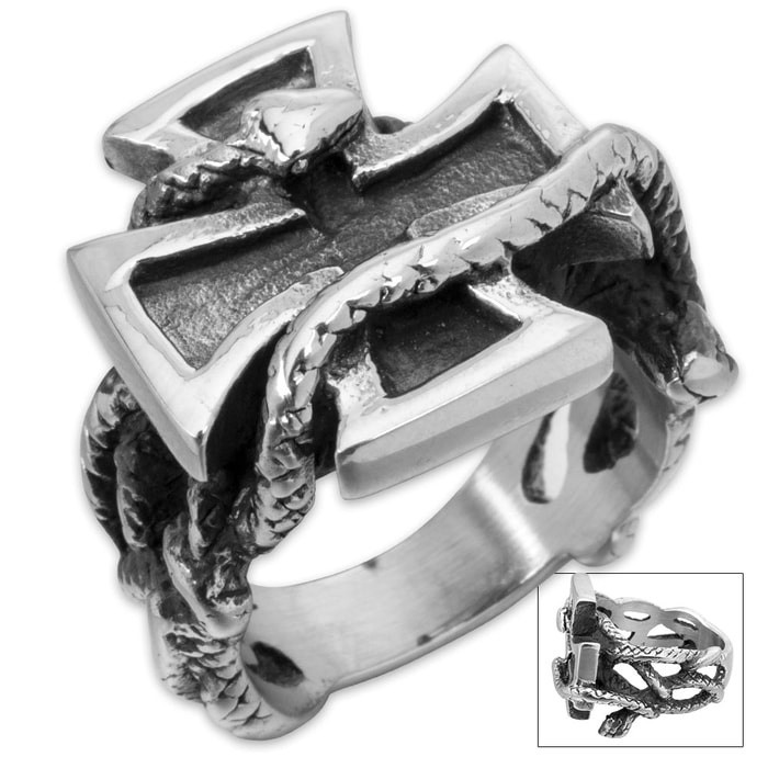 Serpent Chopper Men's Stainless Steel Ring