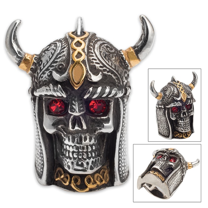 Twisted Roots Red-Eyed Skeleton Knight Ring