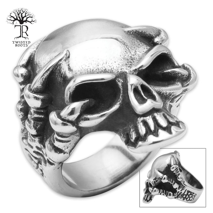 Twisted Roots Beast's Embrace Stainless Steel Men's Ring