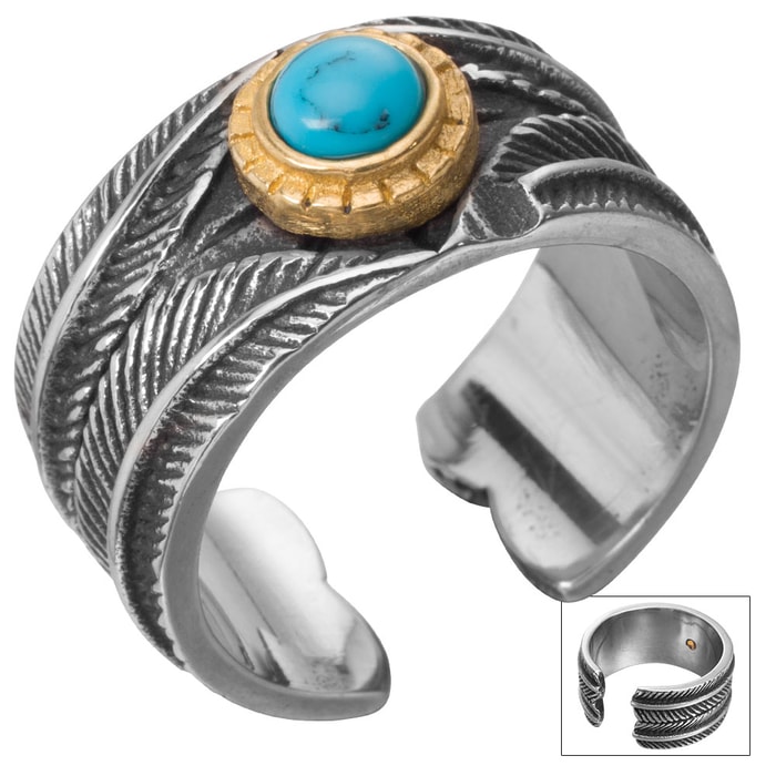 Twisted Roots Turquoise Stone Ring