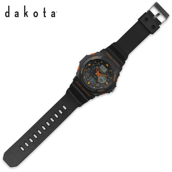 Dakota Tough Ana-Digi Watch Black/Orange 