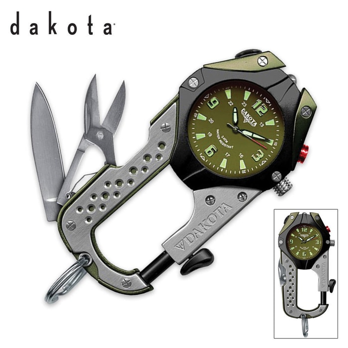 Dakota Knife Clip Watch Olive Green