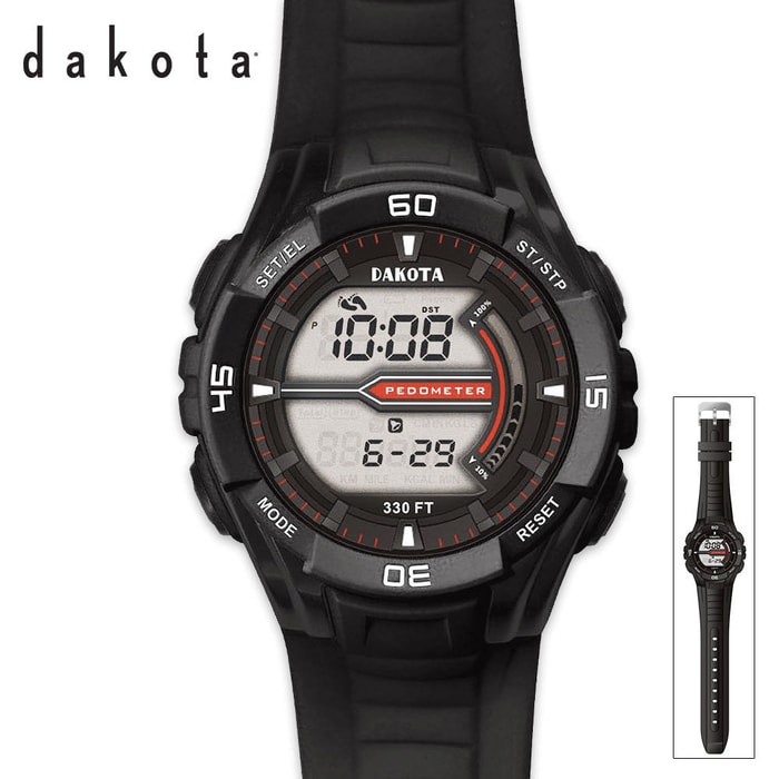 Dakota Pedometer Watch Black