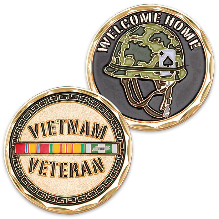 Vietnam Veteran Helmet Challenge Coin