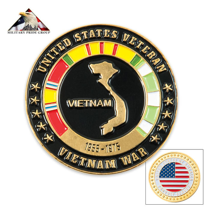 Vietnam Veteran Proudly Served Collectible Coin