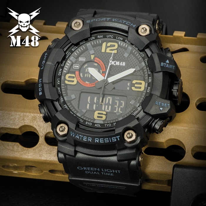 A digital watch made to go with your tactical gear so that you can be assured that nothing gives your position away