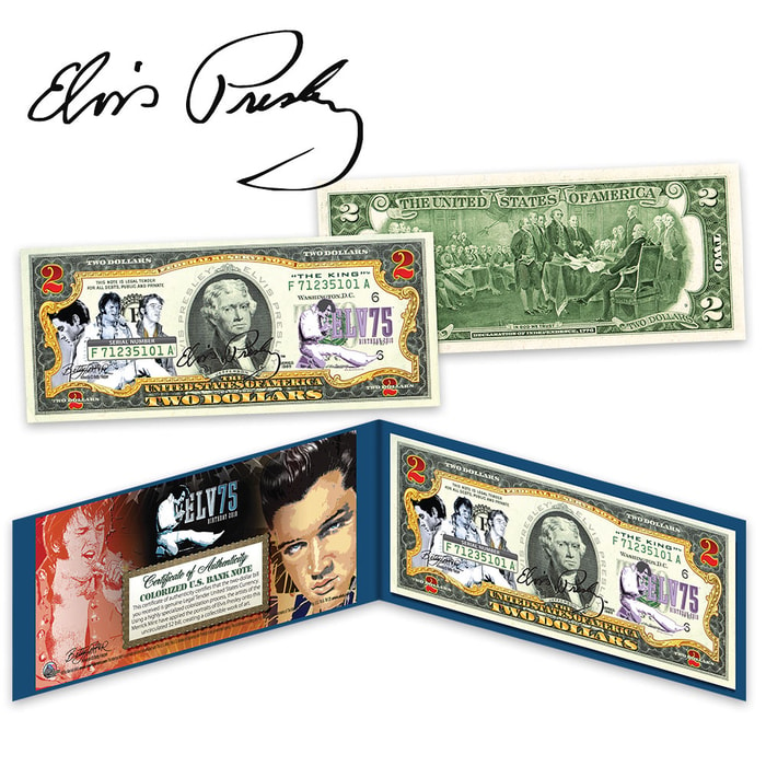 Elvis 75TH Birthday Two-Dollar Bill