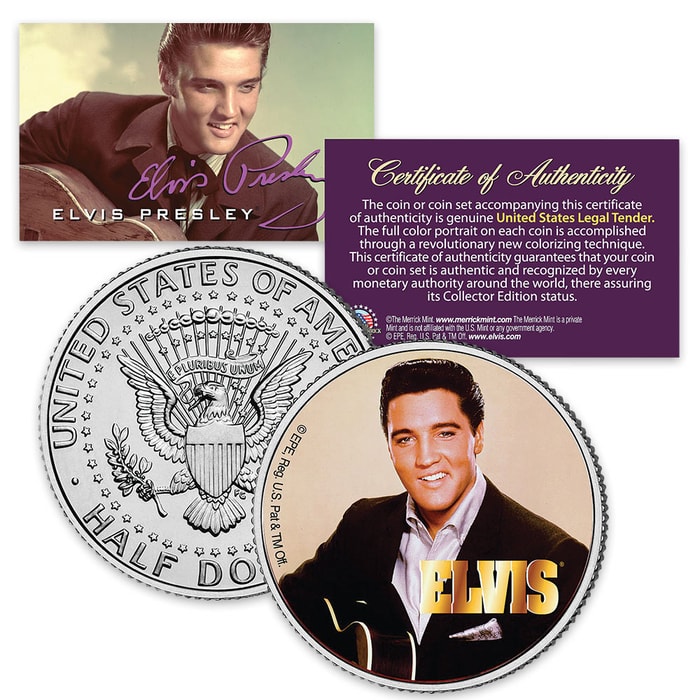 Elvis Black Blazer JFK Coin