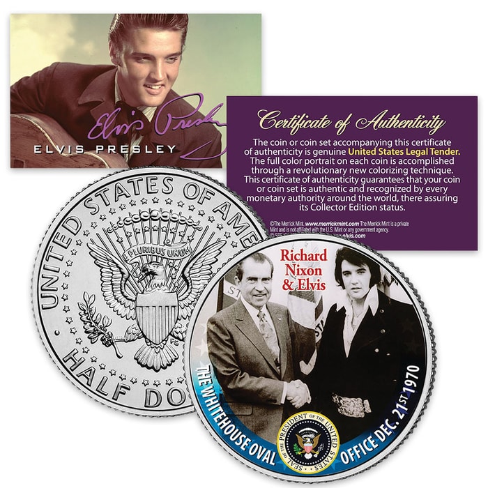 Elvis And Nixon JFK Commemorative Coin