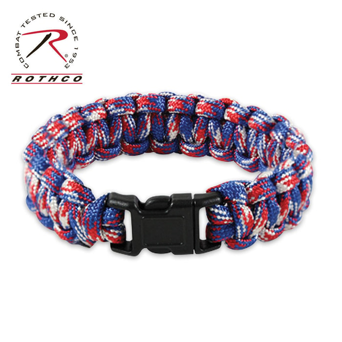 American Red/White/Blue Paracord Bracelet