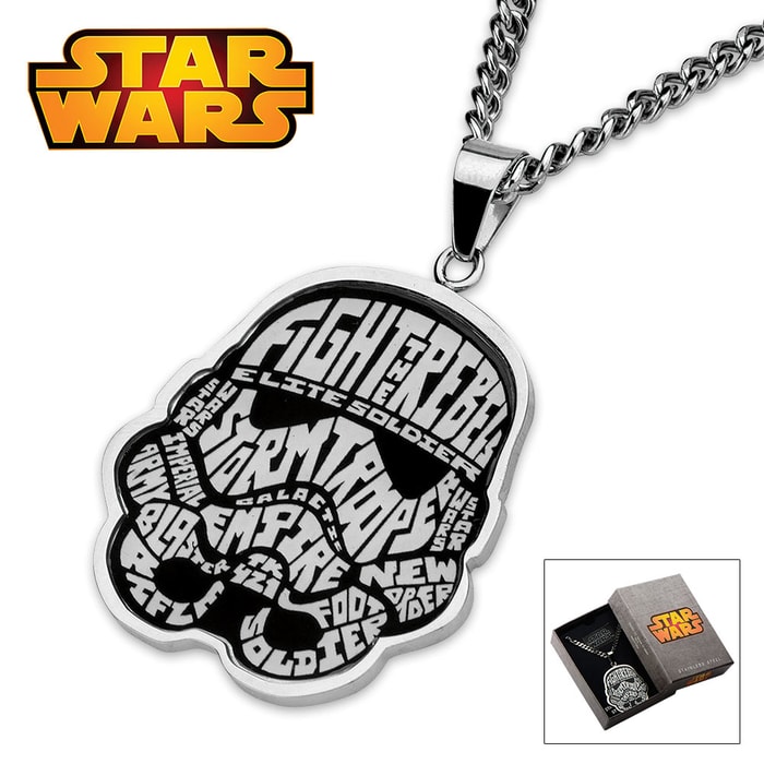 Star Wars Storm Trooper Necklace 22” Chain