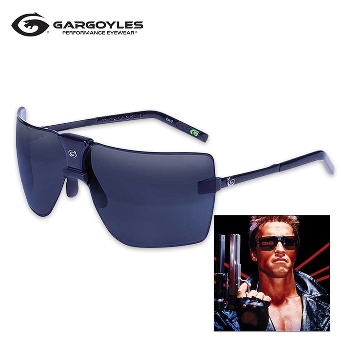 Gargoyles Classic Black Sunglasses - Black Ice And Silver Lens