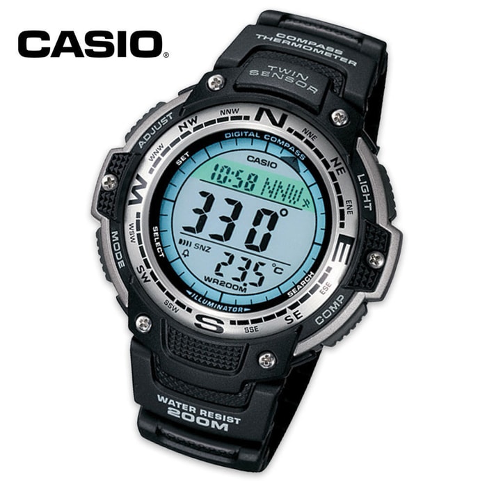 Casio Sport Twin Direction Wristwatch With Temperature Sensor
