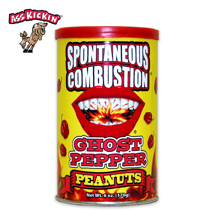 Ass Kickin Spontaneous Combustion Ghost Pepper Peanuts