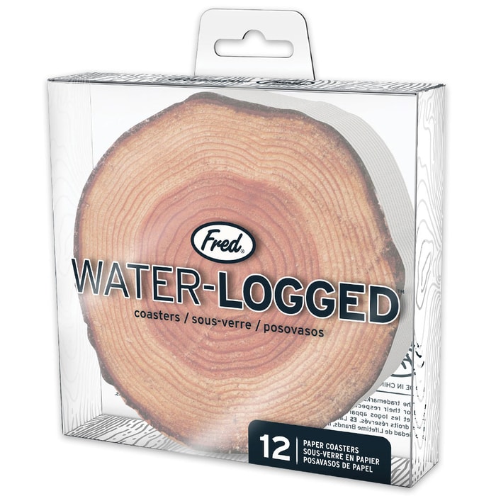 Fred’s Water-Logged Simulated Log Coasters - Box of 12
