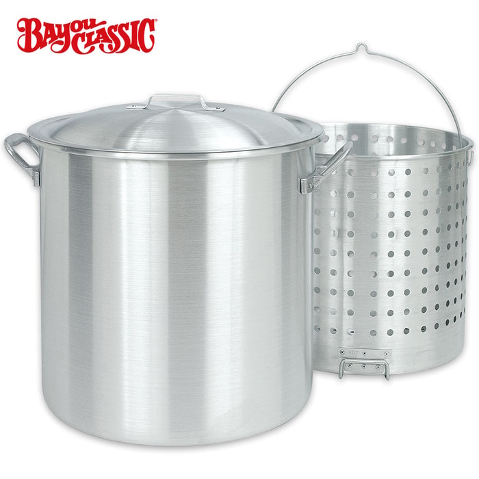 80-Quart Stockpot With Lid And Basket