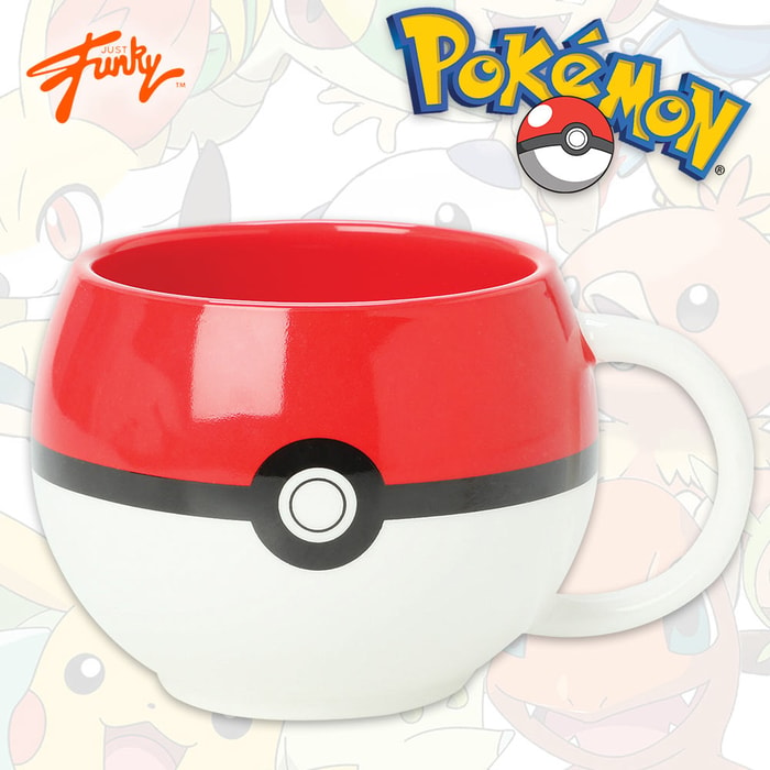 Just Funky Pokemon Pokeball Molded Figural 11-oz. Coffee Mug