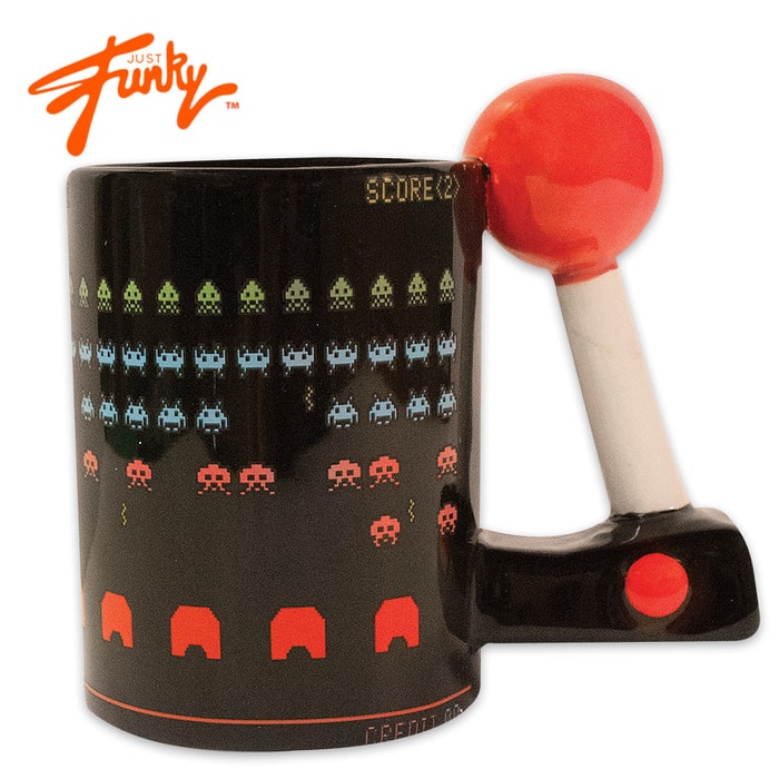 Space Invaders Joystick Coffee Mug With Joystick Handle