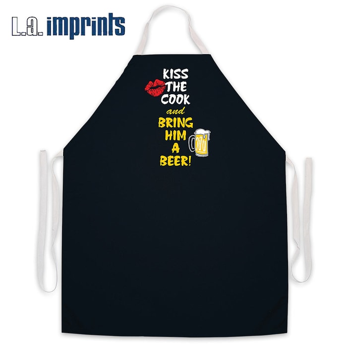 Kiss The Cook Bring Beer Apron