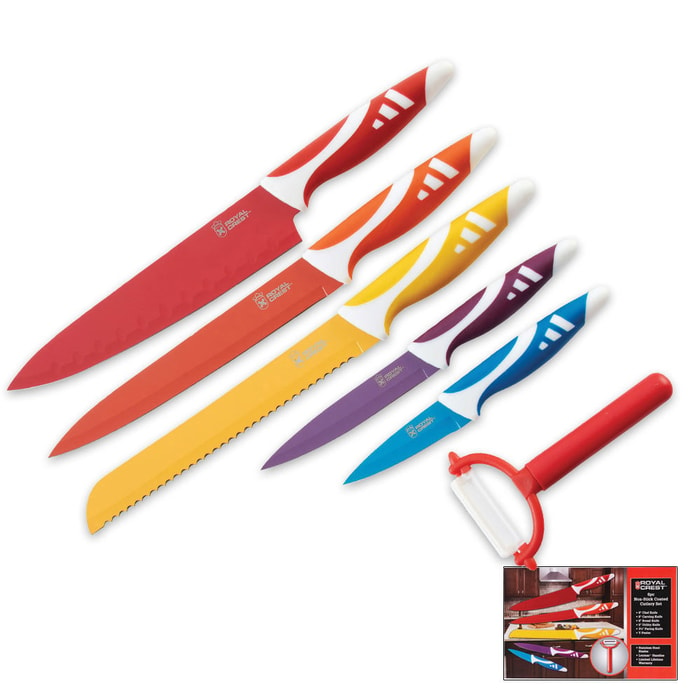 Royal Crest 6-Piece Non-Stick Coated Cutlery Set