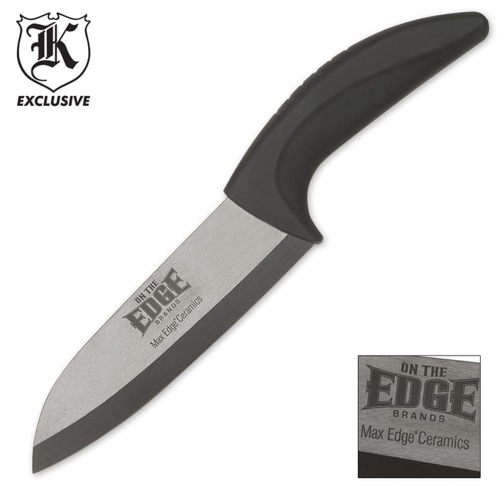 On The Edge Black Ceramic Kitchen Knife