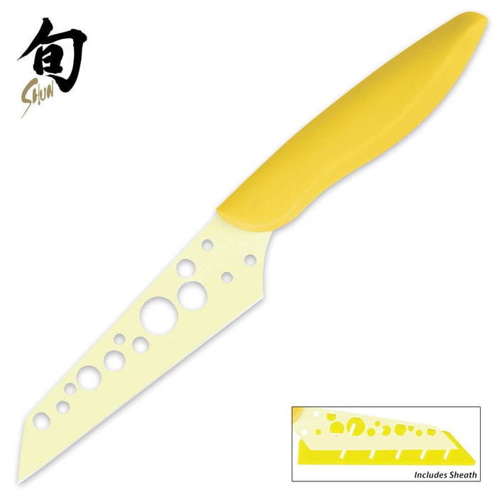 Kershaw Yellow and Cream Cheese Knife with Sheath