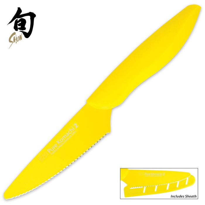 Kershaw Yellow Citrus Knife with Sheath