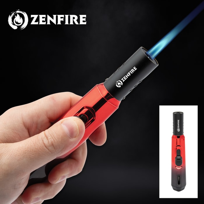 Full image of the Zenfire Red Torch Lighter.
