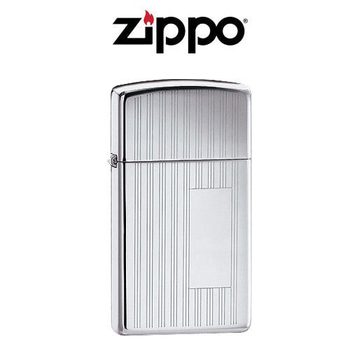 Zippo Slim High Polish Chrome Ribbon Lighter