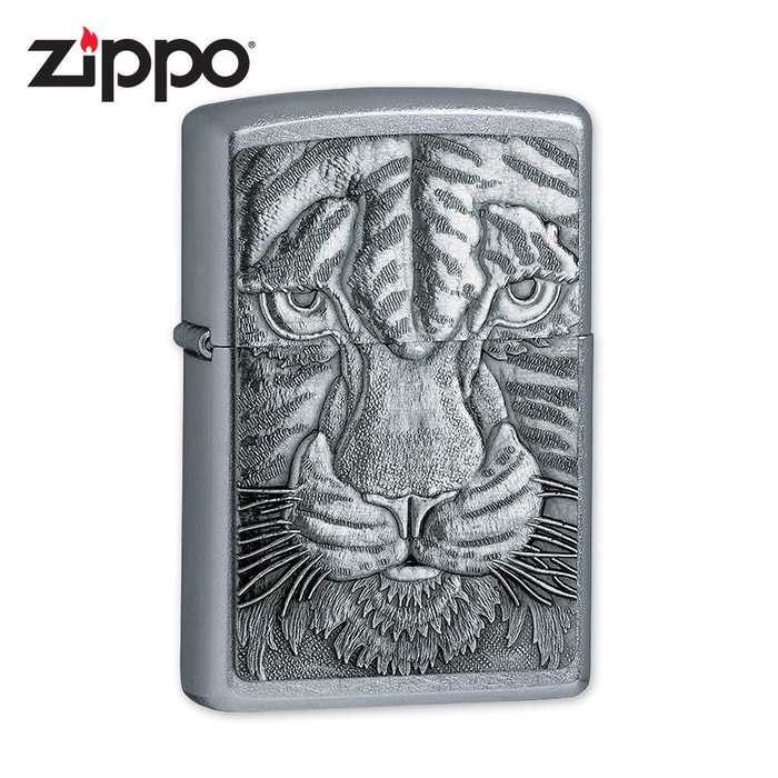 Zippo Tiger Chrome Lighter