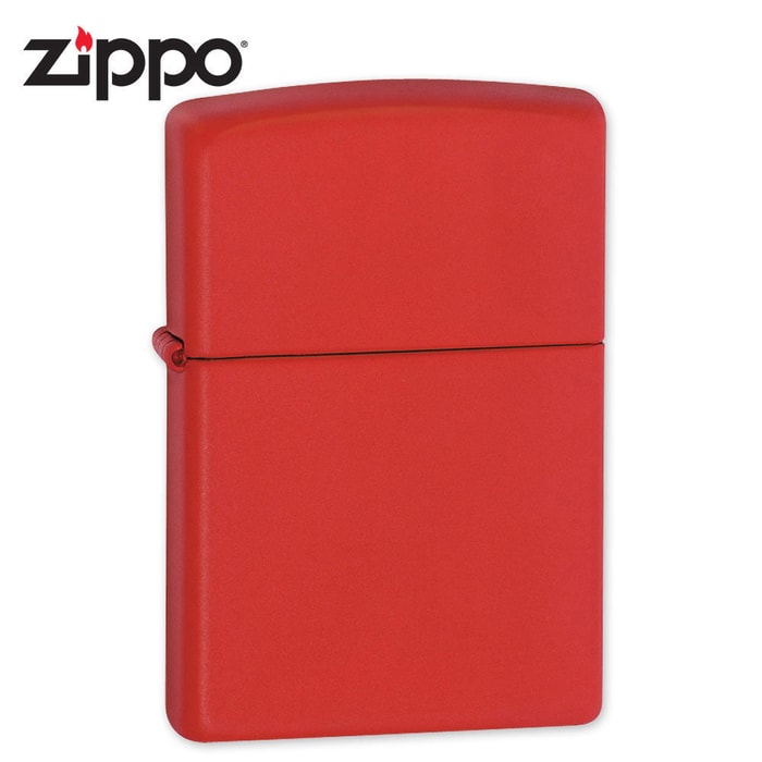 Zippo Red Matte Lighter