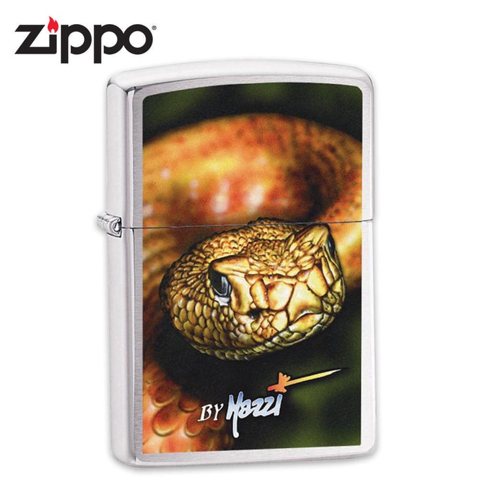 Zippo High Polish Chrome Mazzi Snake Lighter